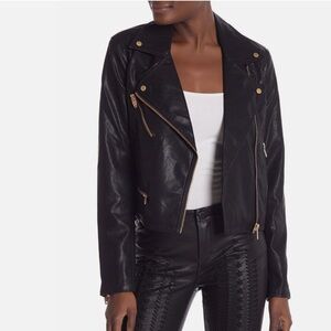 Blank NYC Black Leather XS Moto Jacket